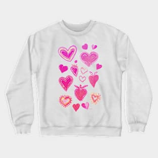 Pink Hearts Crewneck Sweatshirt